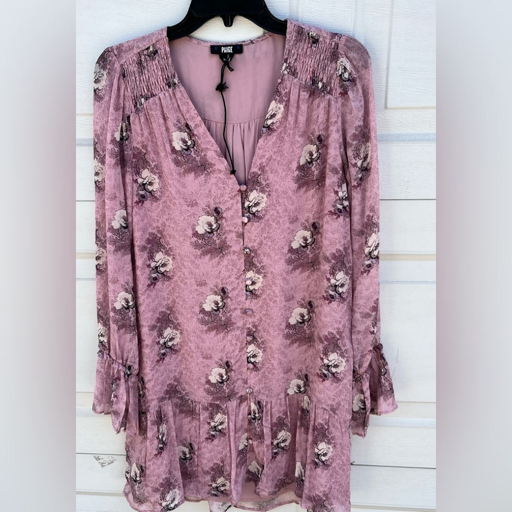 Women's Paige floral shift ruffle hem dress XS